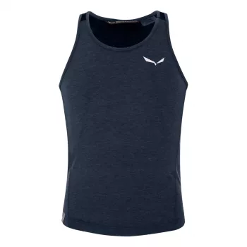 Salewa Agner Hybrid Tank ärmlös barn-baslager-topp - Navy Blazer Melange 104-116 cm
