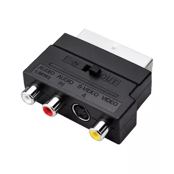 LogiLink SCART till RCA/S-Video adapter med switch, svart