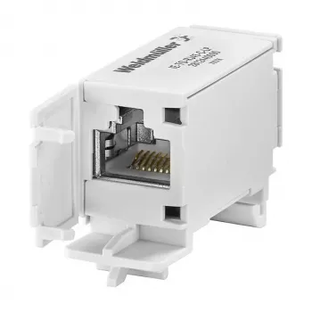 Weidmüller IE-TO-RJ45-C-LP industriell RJ45 fältmonterbar kontakt, Cat.6A, skärmad, IDC utan verktyg, zinkgjutgods