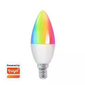LogiLink WiFi smart E14 kronlampa, Tuya-kompatibel