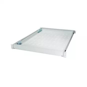 LogiLink 19 inch justerbar rackhylla för 800 mm djupa rack, ljusgrå
