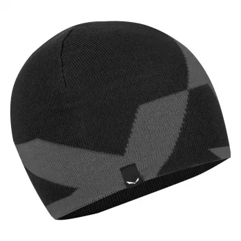 Salewa Pure Reversible Wool Beanie ullmössa, Black Out, unisex
