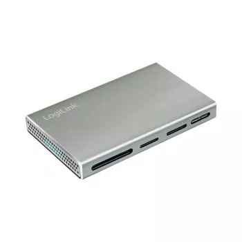 LogiLink USB 3.2 Gen1 5-i-1-kortläsare, metallhölje, silver