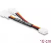 Delock Y-fläktkabel 1 x 3-pin hona till 2 x 3-pin hane 10 cm