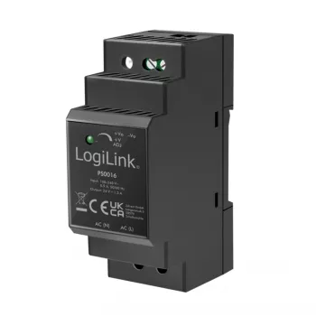 LogiLink PS0016 DIN-skenmonterad nätadapter, 36 W 24 V