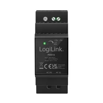 LogiLink PS0016 DIN-skenmonterad nätadapter, 36 W 24 V