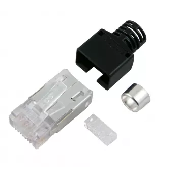 EFB Elektronik Stewart SS37 RJ45-kontakt, fältkonfektionerbar, skärmad, verktygsfri, Cat.6A/7/7A/8, zinkgjutgods, guldkontakter