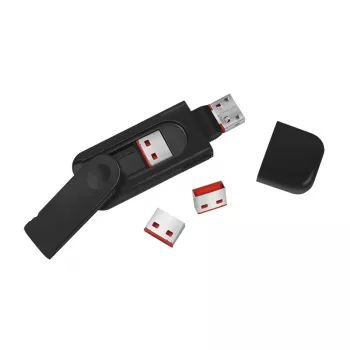 LogiLink AU0054 USB-A portblockerare med 1 nyckel och 4 lås, reseversion, svart