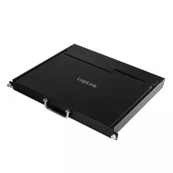 LogiLink 8-port KVM-konsol med 17-tums LCD, VGA, Ultra-Short-Depth, 1U-rackmonterad
