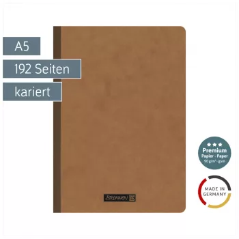 Brunnen FACT!plus A5 rutigt anteckningsblock 96 blad brun