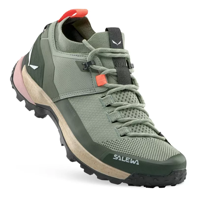Salewa Puez 2 Knit PTX dam låg vandringssko - Shadow/Olive - EU 41