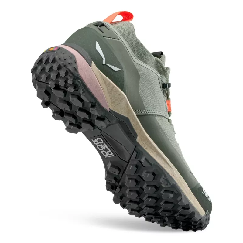 Salewa Puez 2 Knit PTX dam låg vandringssko - Shadow/Olive - EU 41