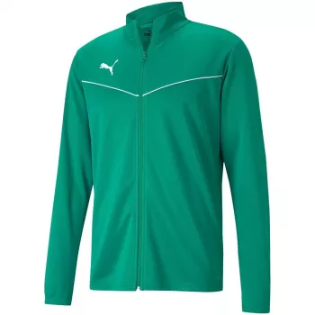 PUMA teamRISE träningspolyjacka grön 657392 05 S - herrfotbollsjacka med genomgående dragkedja