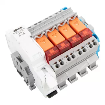 WAGO 821-507 interface-relämodul, 24 V DC, 1 växlande, Push-in CAGE CLAMP, Westnetz-kompatibel