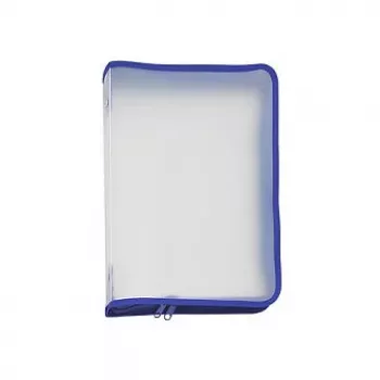 FolderSys A4 transparent PVC-dokumentpåse med dragkedja och förstärkta svetsfogar, stänkskyddad, öppnas uppifrån, återanvändbar