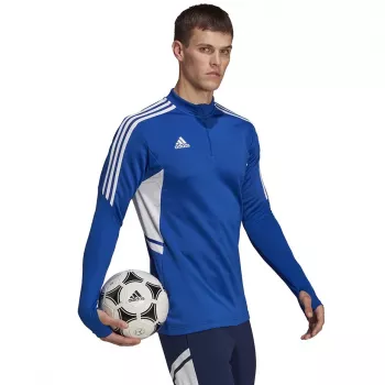 adidas Condivo 22 herr träningströja 1/2 dragkedja blå-vit HA6271