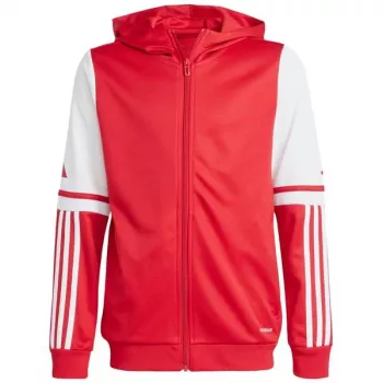 adidas Squadra 25 hoodie barn röd/vit 140 cm