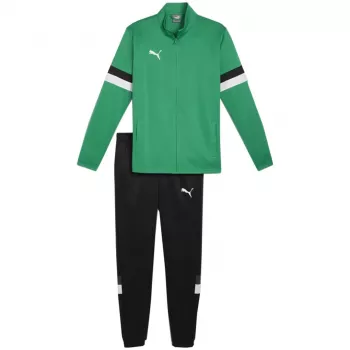 PUMA herr Team Rise träningsdräkt i peppergrön och Puma Black, storlek S