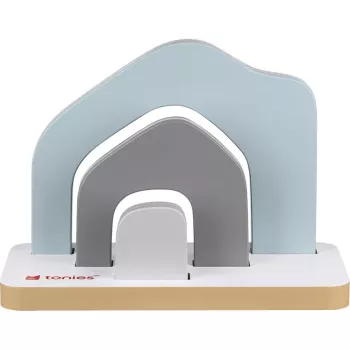 TONIES Mini ställhylla - hus 11003995 (rosa) - rosa husformad MDF-ställhylla med 2 hyllplan, 3 fack, för barnrum, babyrum, EN 71-certifierad