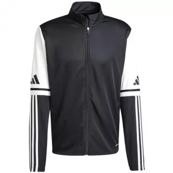 adidas herr Squadra 25 träningsjacka svart/vit slim fit halv dragkedja AEROREADY återvunnen polyester storlek S