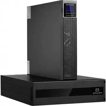 PowerWalker VFI 6000 RTG PF1 6000 VA online dubbelkonverterande UPS – rack/torn, 2x IEC C19-utgångar, ren sinusvåg