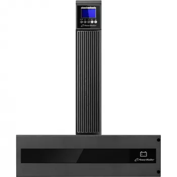 PowerWalker VFI 6000 RTG PF1 6000 VA online dubbelkonverterande UPS – rack/torn, 2x IEC C19-utgångar, ren sinusvåg