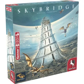 PEGASUS Deep Print Games: Skybridge – strategispel för 2-4 spelare, från 10 år, 60-90 minuter, stadsbyggnads- och nätverksmekaniker, flerspråkigt (EN/DE)