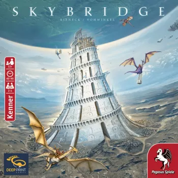 PEGASUS Deep Print Games: Skybridge – strategispel för 2-4 spelare, från 10 år, 60-90 minuter, stadsbyggnads- och nätverksmekaniker, flerspråkigt (EN/DE)