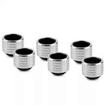Thermal Grizzly DeltaMate slangkoppling, mässing - glansnickel, HT16, 6-pack