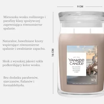 Yankee Candle Signature Seaside Woods doftljus i stort glas 567 g