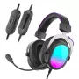 FIFINE H16 7.1 surround RGB-gamingheadset – svart
