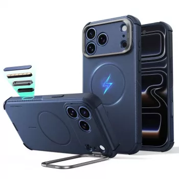ESR Cyber Tough Kickstand MagSafe-skal för iPhone 17 Pro / 18 Pro – blå