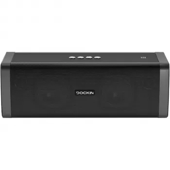 Dockin D Fine Evo bärbar Bluetooth-högtalare, 50W stereo, IP55, 18h batteri, aptX, powerbank, svart
