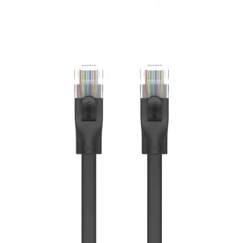 UNITEK Cat.6 UTP flatkabel 10 m svart RJ45 Snagless Gigabit Ethernet