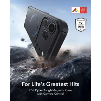 ESR Cyber Tough MagSafe-fodral för iPhone 17 Pro Max / 18 Pro Max - svart