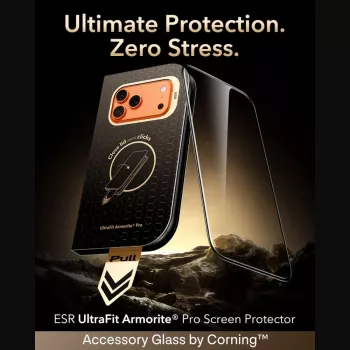 ESR UltraFit Armorite Pro härdat glasskärmsskydd för iPhone 17 Pro Max / 18 Pro Max - svart