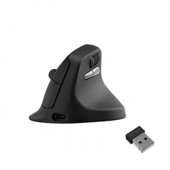 Keychron M5-A29 vertikal PixArt 3311 1K svart ergonomisk trådlös spelmöss