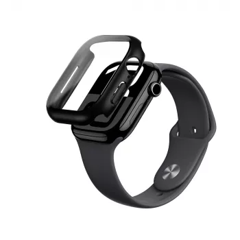 AMAZINGTHING Radix Glass Case med härdat glas för Apple Watch 46 mm, svart