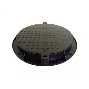 Trädgårdslock för avlopp 780PE-B A15 svart HDPE brunnslock