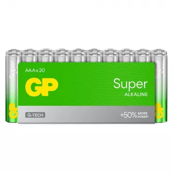 GP Super Alkaline AAA-batterier LR03 20-pack G-TECH