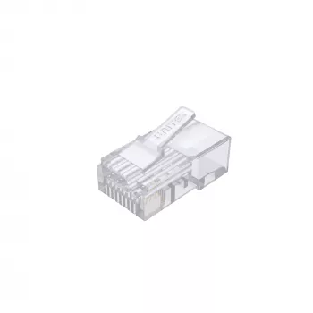 UNITEK 100-pack Cat.6 pass-through RJ45 modularkontakter (UTP, 23-26AWG, förgyllda kontakter)