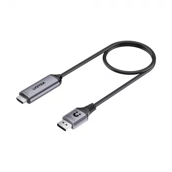 UNITEK DisplayPort 1.4 till HDMI 2.1 aktiv kabel 8K@60Hz HDR DSC 1,8 m