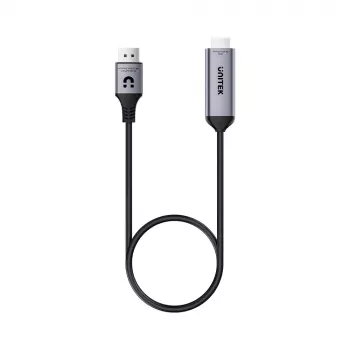 UNITEK DisplayPort 1.4 till HDMI 2.1 aktiv kabel 8K@60Hz HDR DSC 1,8 m