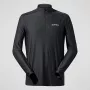 Berghaus 24/7 Tech Tee LS HZ herr långärmad tröja med halv dragkedja, djupsvart