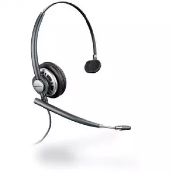 Poly EncorePro HW710 sladdbundet monohörlur med brusreducerande mikrofon, Quick Disconnect, svart