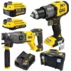 STANLEY V20 18V batterislagborrskruvdragare och slagskruvdragare set med 4.0Ah och 2.0Ah batterier