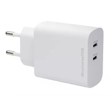 dbramante1928 re-charge 45W Dual-USB-C-PD väggladdare - vit (EU)