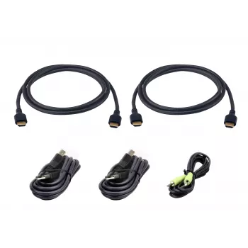 ATEN 2L-7D02UH21X5 Ultra High Speed KVM-kabelset - DisplayPort, USB, ljud, 5m, svart