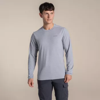 Craghoppers NosiLife Abel långärmad skjorta - Soft Grey Marl, storlek L