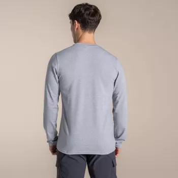 Craghoppers NosiLife Abel långärmad skjorta - Soft Grey Marl, storlek L